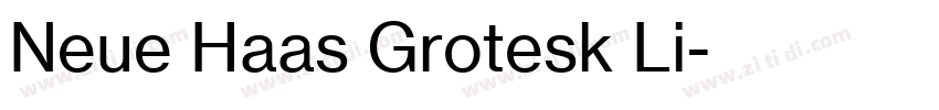Neue Haas Grotesk Li字体转换